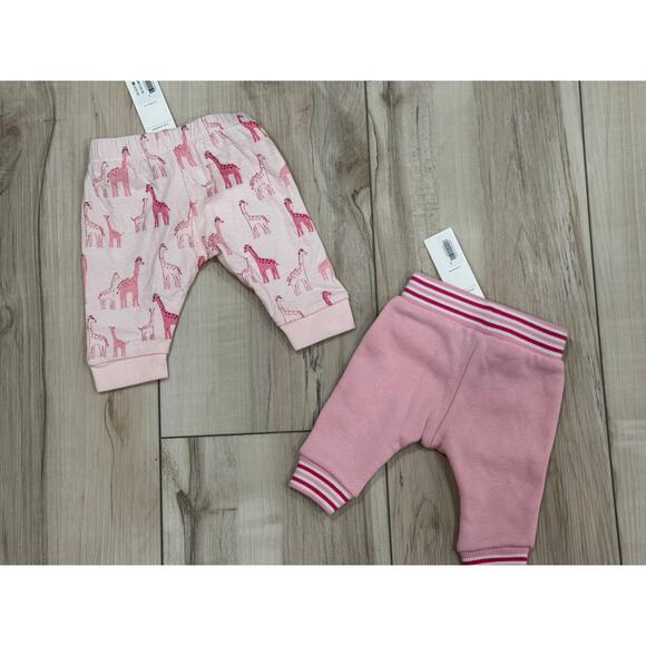 Janie and Jack Baby Girl Pink Giraffe Pants and Sweats  0-3 Months NEW w tags - Picture 4 of 4
